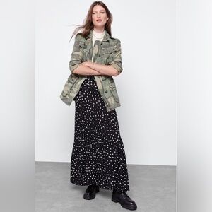 Stitch Fix Gilli Black and White Polka Dot Maxi Skirt